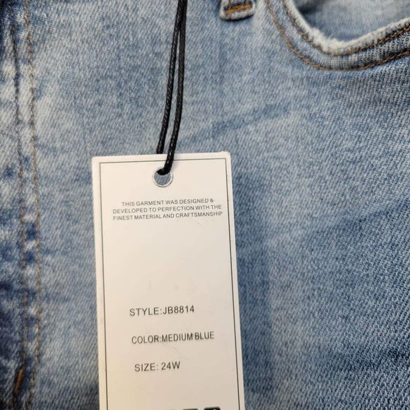 Judy Blue Light Blue Distressed Skinny Jeans - Picture 7 of 10